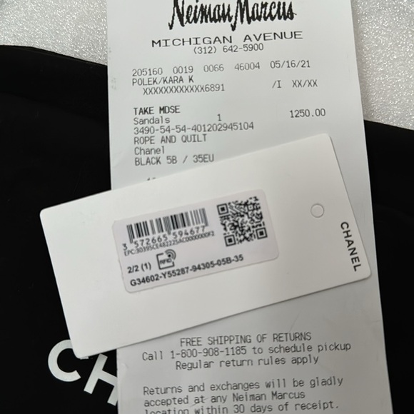 Chanel Black Rope and Quilted Leather Sandals Size 5 - Picture 12 of 12